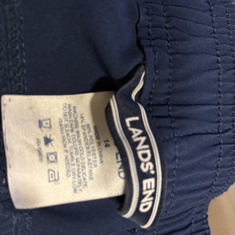 Lands' End Navy Swim Coverup Shorts - Picture 5 of 5